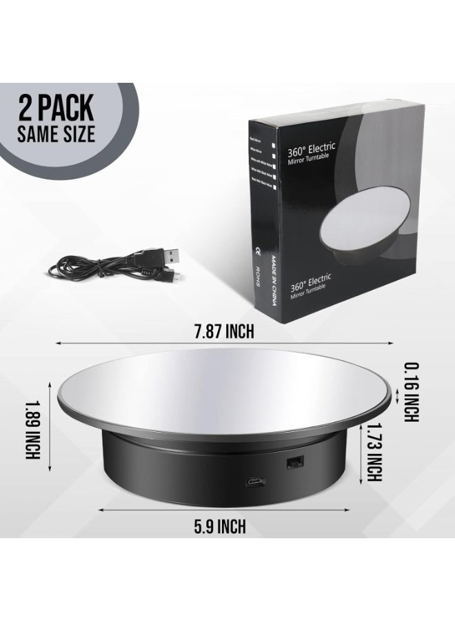 BUYCO 360 Degree Electric Rotating Mirror Turntable Display Stand for Product Photography, Jewelry, Watches & Small Items - Image 2